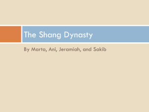 The Shang dynasty