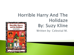 Horrible Harry And The Holidaze By: Suzy Kline