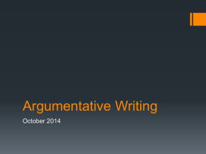 Evaluative Writing