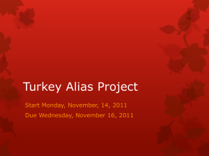 Turkey Alias Project PP