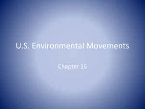 U.S. Environmental Movements - Environment
