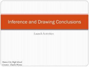 Inference and Drawing Conclusions
