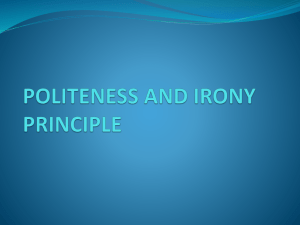 politeness and irony principle