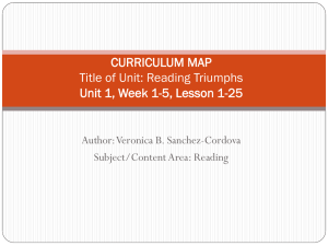 Curriculm Mapping Presentation