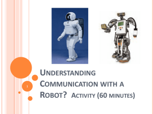 Understanding Communication with a Robot? Activity
