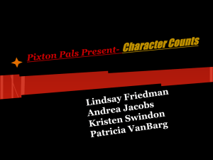 Pixton Pals Character Counts PowerPoint