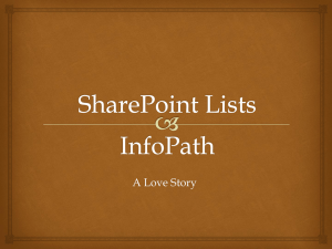 Sharepoint and InfoPath Presentation