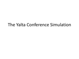 The Yalta Conference Simulation Powerpoint