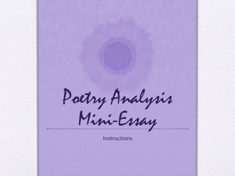 mini essay introduction