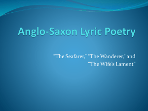 Anglo-Saxon Lyric Poetry Group Activity