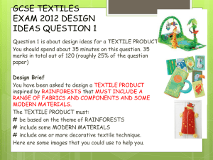 GCSE TEXTILES EXAM 2012 DESIGN IDEAS QUESTION 1