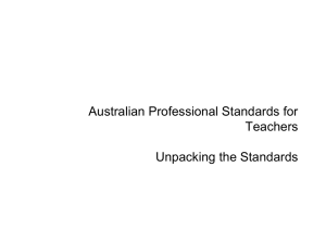 Unpacking the Standards - Australian Institute for Teaching and