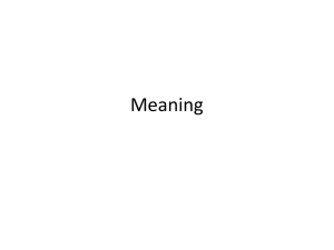 Meaning of Language