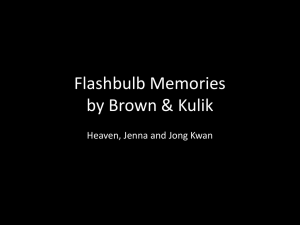 Flashbulb Memories PPT