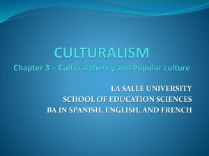 Culturalism - postmodernismlasalle