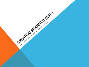 Creating Modified Test