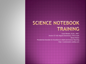 Science notebook training