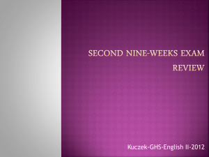 Second Nine-weeks Exam review