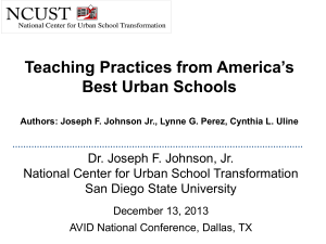 Teaching practices from America`s best urban schools