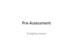 Pre-Assessment Enlightenment