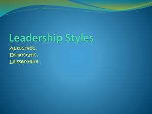 leadership worksheet styles autocratic leader