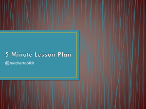 5 min lesson plan