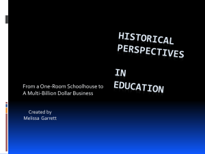 Historical Perspectives in Education