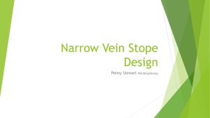 Narrow Vein Stope Design