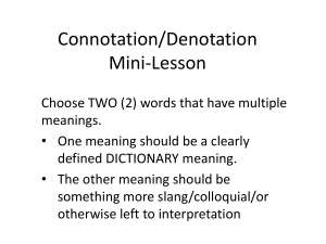 Connotation/Denotation Mini
