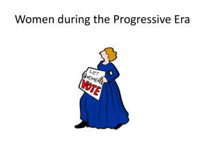 Women during the Progressive Era