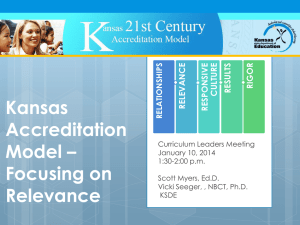 Accreditation Model PPT - Kansas State Department of Education