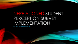 NEPf-Aligned Student Perception Survey Implementation