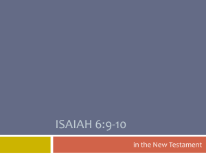 Isaiah 6:9-10 in the New Testament