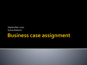 Business case assignment