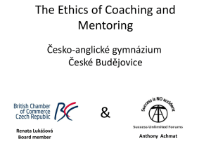 The Ethics of Coaching and Mentoring