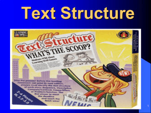 Text Structure 2013
