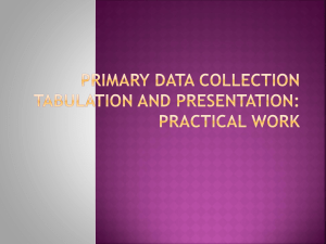 primary data collection tabulation and presentation