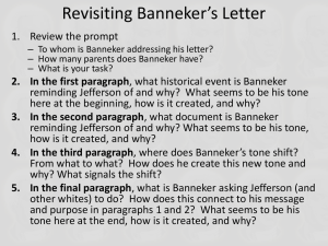 Revisiting Banneker*s Letter