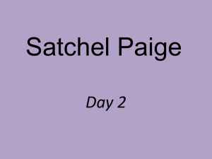 Satchel Paige day 2