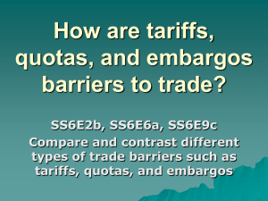 Trade Barriers ppt - Troup 6