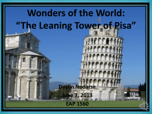 Student Sample Leaning Tower of Pisa - Ooops!