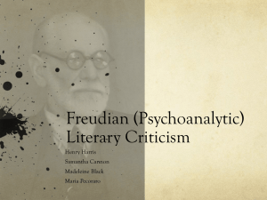 Freudian(Psychoanalytic) Literary Criticism