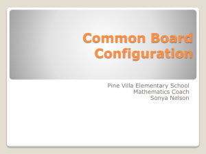 What is the purpose of a common board configuration?