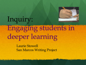 Inquiry - San Marcos Writing Project