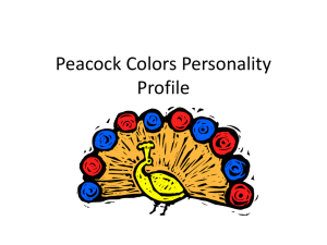 Peacock Colors Personality Profile