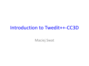 Introduction to Twedit++-CC3D