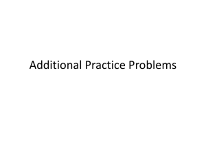 Additional Practice Problems