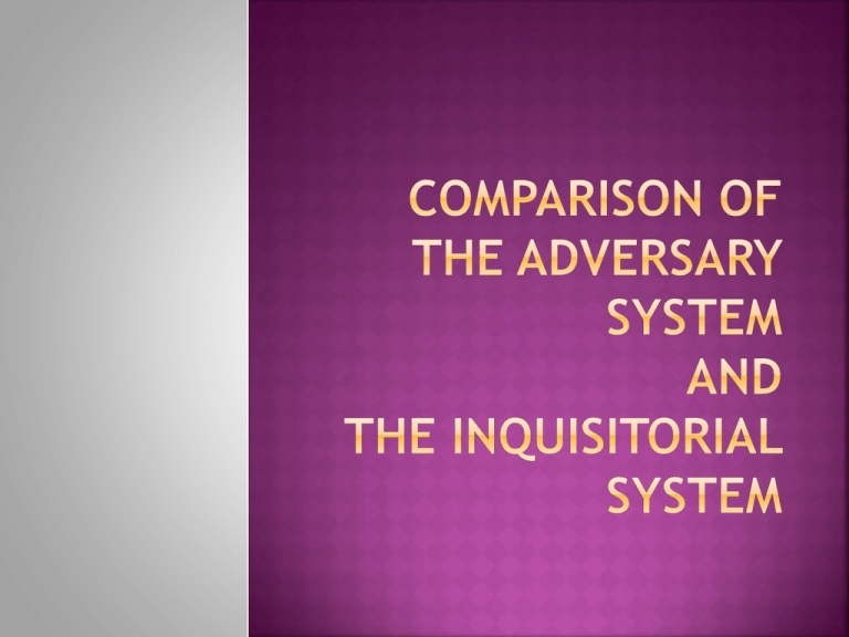 Adversary System Law Definition