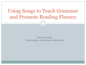 Using Songs and Raps to Teach Grammar