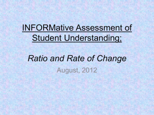 INFORMative Assessment of Student Understanding Ratio and Rate